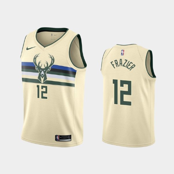 Milwaukee Bucks #12 Tim Frazier Cream City баскетбольная майка NBA