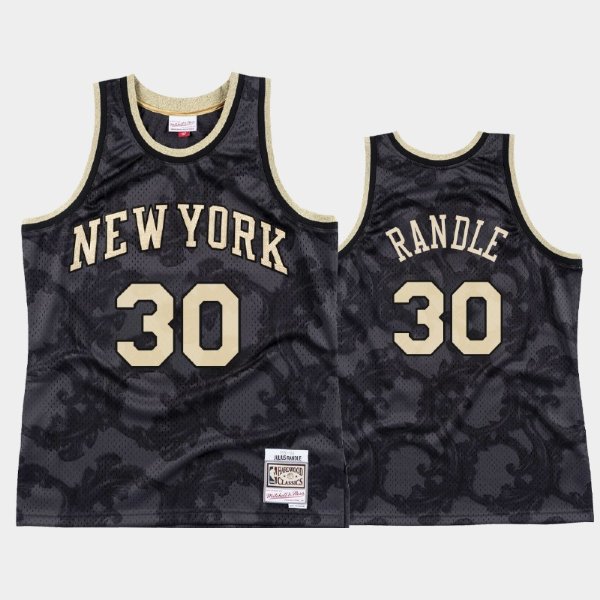 New York Knicks #30 Julius Randle Black Toile Metallic Classic баскетбольная майка NBA