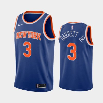 New York Knicks #3 Billy Garrett Jr. Blue 2019 Icon баскетбольная майка NBA