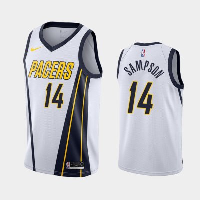 Indiana Pacers JaKarr Sampson #14 White 2019-20 Earned баскетбольная майка NBA