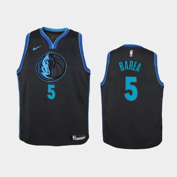 детская Dallas Mavericks J.J. Barea #5 Anthracite City баскетбольная майка NBA
