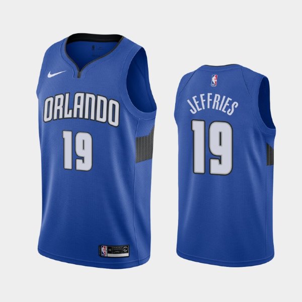 Orlando Magic #19 DaQuan Jeffries Blue 2020 Statement баскетбольная майка NBA