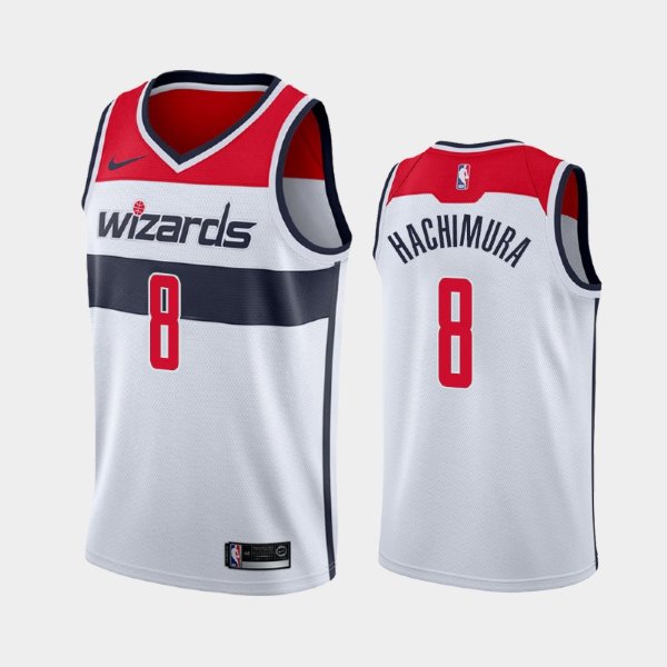 Washington Wizards Association #8 Rui Hachimura White 2019 NBA Draft баскетбольная майка NBA
