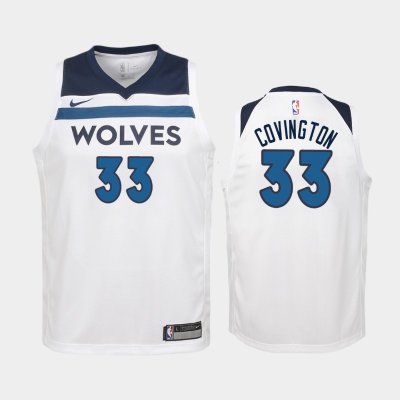 детская Minnesota Timberwolves Robert Covington #33 White Association баскетбольная майка NBA
