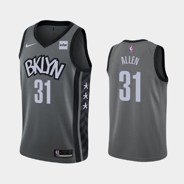 Brooklyn Nets Jarrett Allen #31 Gray 2019-20 Statement баскетбольная майка NBA