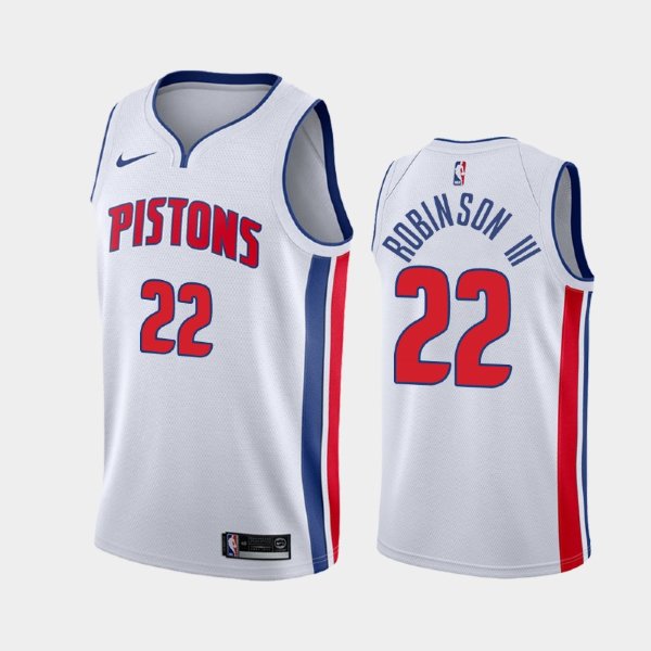 Detroit Pistons #22 Glenn Robinson III White Association баскетбольная майка NBA