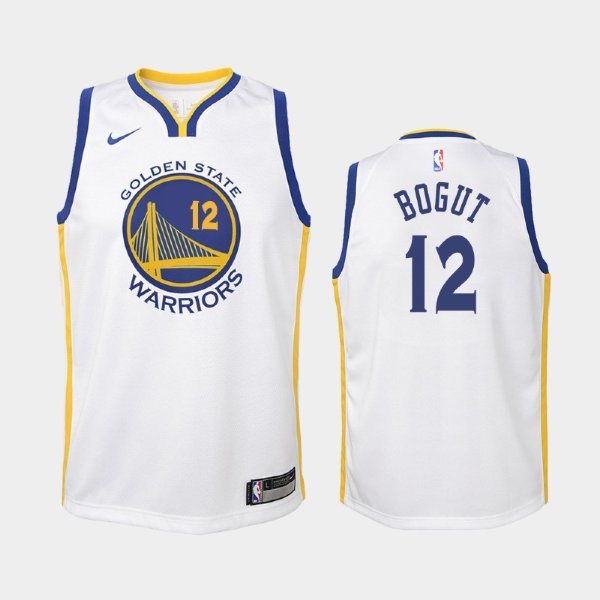 детская Golden State Warriors Andrew Bogut #12 White Association баскетбольная майка NBA