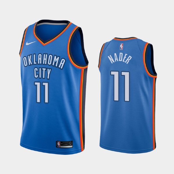 Oklahoma City Thunder Icon #11 Abdel Nader Blue 2019 баскетбольная майка NBA