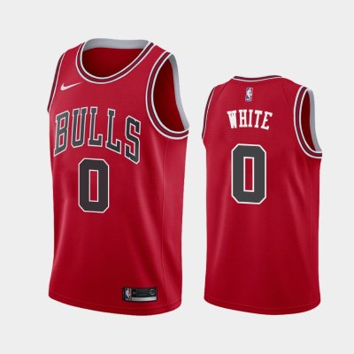 Chicago Bulls #0 Coby White Red Icon баскетбольная майка NBA - 2019 NBA Draft