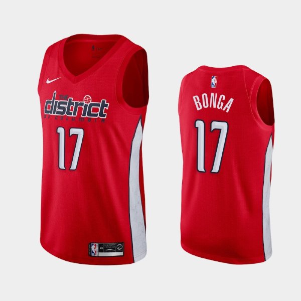 Washington Wizards Isaac Bonga #17 Red 2019-20 Earned баскетбольная майка NBA