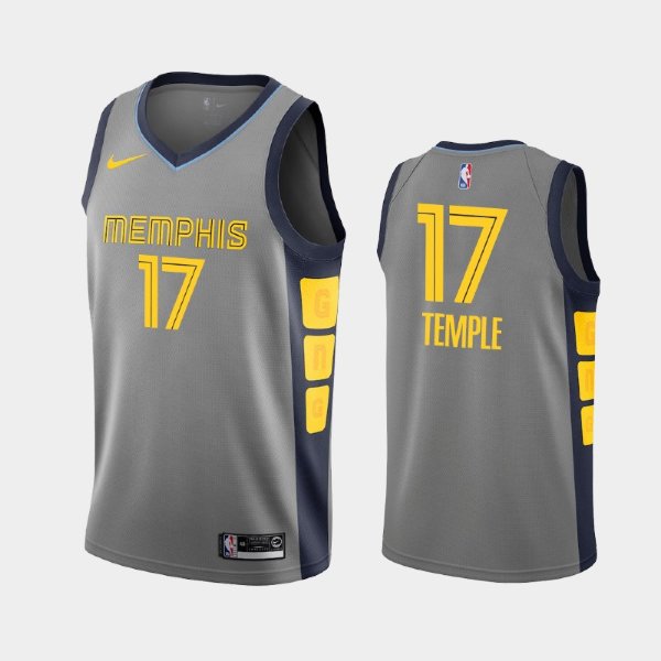 Memphis Grizzlies #17 Garrett Temple Gray 2018-19 City баскетбольная майка NBA