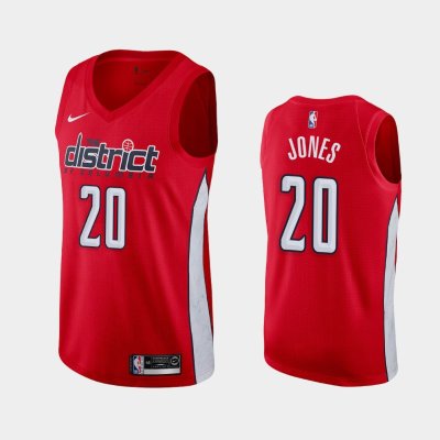 Washington Wizards Jemerrio Jones #20 Red 2019-20 Earned баскетбольная майка NBA