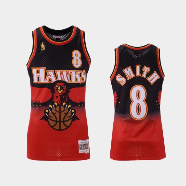 Atlanta Hawks #8 Steve Smith Red 1996-97 Hardwood Classics баскетбольная майка NBA