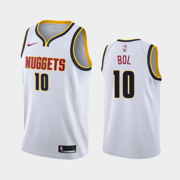 Denver Nuggets Bol Bol #10 White 2019-20 Association баскетбольная майка NBA