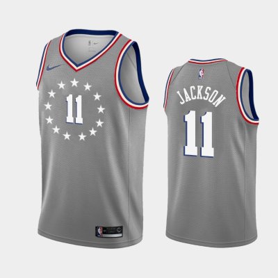 Philadelphia 76ers #11 Demetrius Jackson Gray 2018-19 City баскетбольная майка NBA