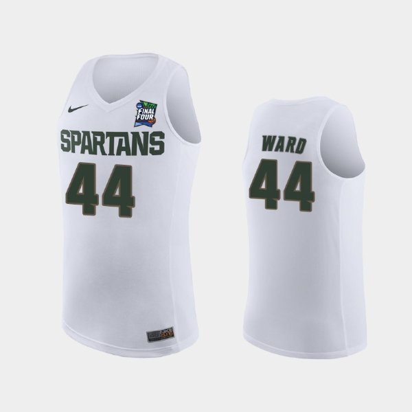 NCAA Michigan State Spartans #44 Nick Ward White 2019 Final Four баскетбольная майка NBA