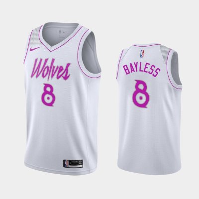 Minnesota Timberwolves #8 Jerryd Bayless White 2018-19 Earned баскетбольная майка NBA