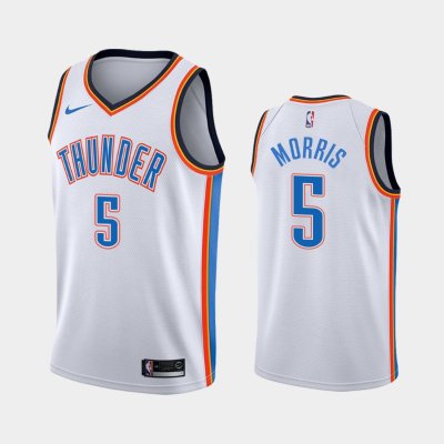Oklahoma City Thunder #5 Markieff Morris White 2019 Association баскетбольная майка NBA