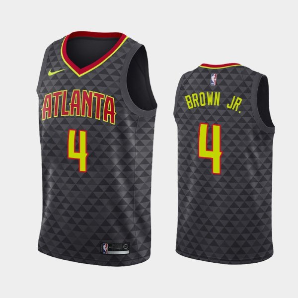 Atlanta Hawks Charlie Brown Jr. #4 Black 2019-20 Icon баскетбольная майка NBA