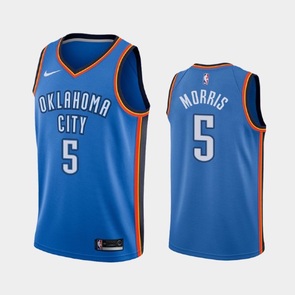 Oklahoma City Thunder #5 Markieff Morris Blue 2019 Icon баскетбольная майка NBA