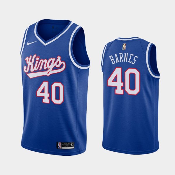 Sacramento Kings #40 Harrison Barnes Blue 35th Classic баскетбольная майка NBA