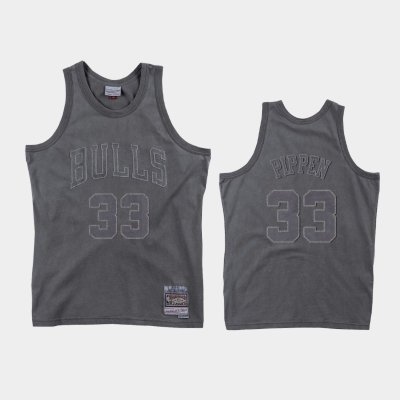 Chicago Bulls #33 Scottie Pippen Gray Washed Out баскетбольная майка NBA