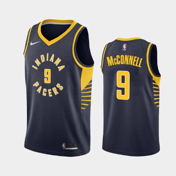 Indiana Pacers #9 T.J. McConnell Navy Icon баскетбольная майка NBA