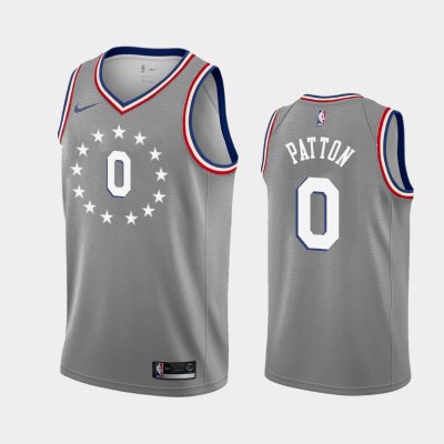 Philadelphia 76ers #0 Justin Patton Gray 2018-19 City баскетбольная майка NBA