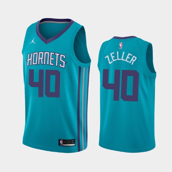 Charlotte Hornets #40 Cody Zeller Teal 2019 Icon баскетбольная майка NBA