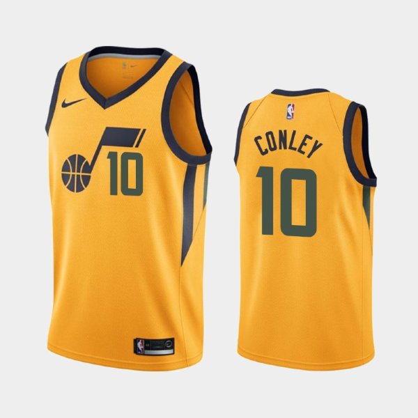 Utah Jazz Mike Conley #10 Gold 2019-20 Statement баскетбольная майка NBA
