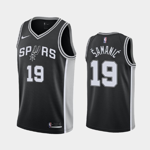 San Antonio Spurs #19 Luka Samanic Black Icon баскетбольная майка NBA - 2019 NBA Draft