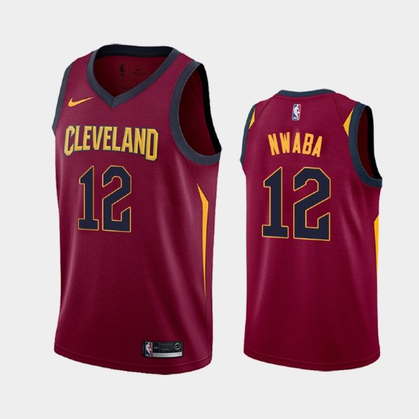Cleveland Cavaliers #12 David Nwaba Maroon 2017-18 Icon баскетбольная майка NBA