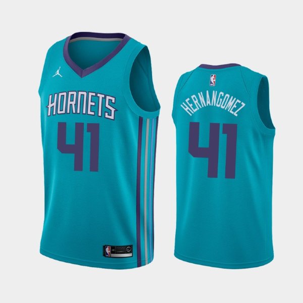 Charlotte Hornets #41 Willy Hernangomez Teal 2019 Icon баскетбольная майка NBA