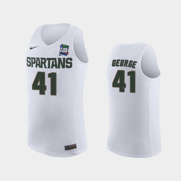 NCAA Michigan State Spartans #41 Conner George White 2019 Final Four баскетбольная майка NBA