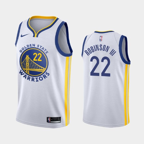 Golden State Warriors #22 Glenn Robinson III White Association баскетбольная майка NBA