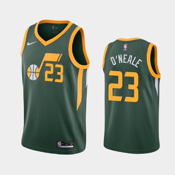 Utah Jazz #23 Royce O'Neale Green 2018-19 Earned баскетбольная майка NBA