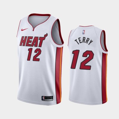 Miami Heat #12 Emanuel Terry White Association баскетбольная майка NBA