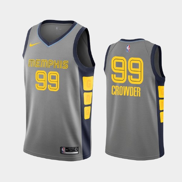 Memphis Grizzlies Jae Crowder #99 Gray 2019-20 City баскетбольная майка NBA