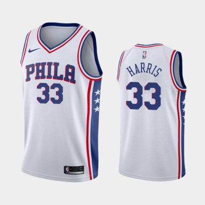 Philadelphia 76ers #33 Tobias Harris White Association баскетбольная майка NBA