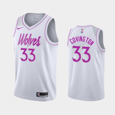 Minnesota Timberwolves #33 Robert Covington White 2018-19 Earned баскетбольная майка NBA