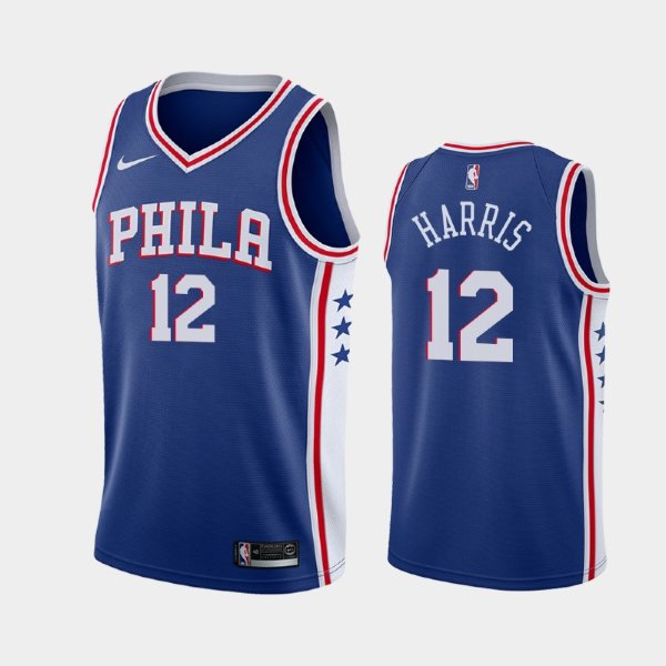 Philadelphia 76ers #12 Tobias Harris Blue 2018-19 Icon баскетбольная майка NBA