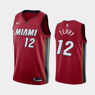 Miami Heat #12 Emanuel Terry Red 2018-19 Statement баскетбольная майка NBA