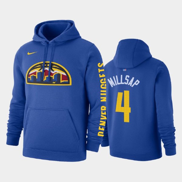 Denver Nuggets #4 Paul Millsap Statement толстовка - Blue