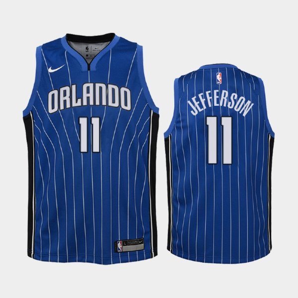 детская Orlando Magic Icon #11 Amile Jefferson Blue 2019 баскетбольная майка NBA