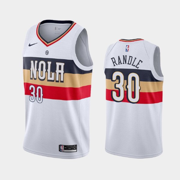 New Orleans Pelicans #30 Julius Randle White 2018-19 Earned баскетбольная майка NBA