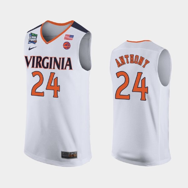 NCAA Virginia Cavaliers #24 Marco Anthony White 2019 Final Four баскетбольная майка NBA