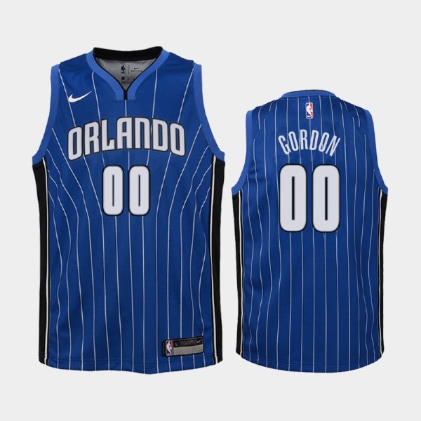 детская Orlando Magic Icon #00 Aaron Gordon Blue 2019 баскетбольная майка NBA