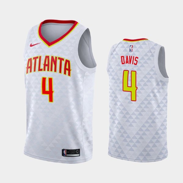 Atlanta Hawks Association #4 Deyonta Davis White 2019 баскетбольная майка NBA