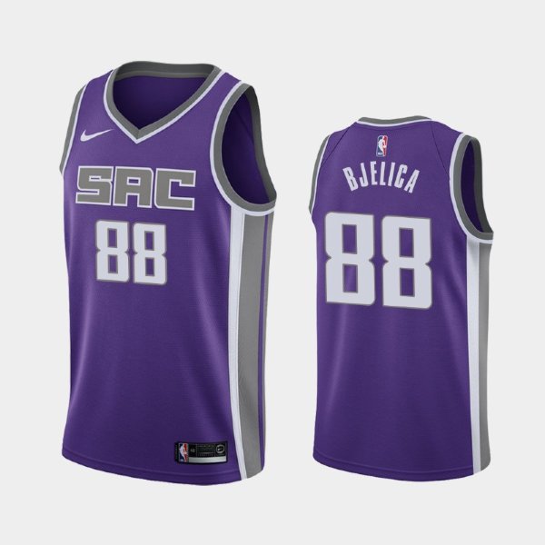 Sacramento Kings Icon #88 Nemanja Bjelica Purple 2019 баскетбольная майка NBA