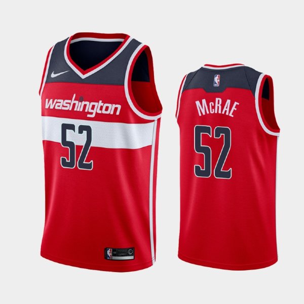 Washington Wizards #52 Jordan McRae Red 18-19 Icon баскетбольная майка NBA